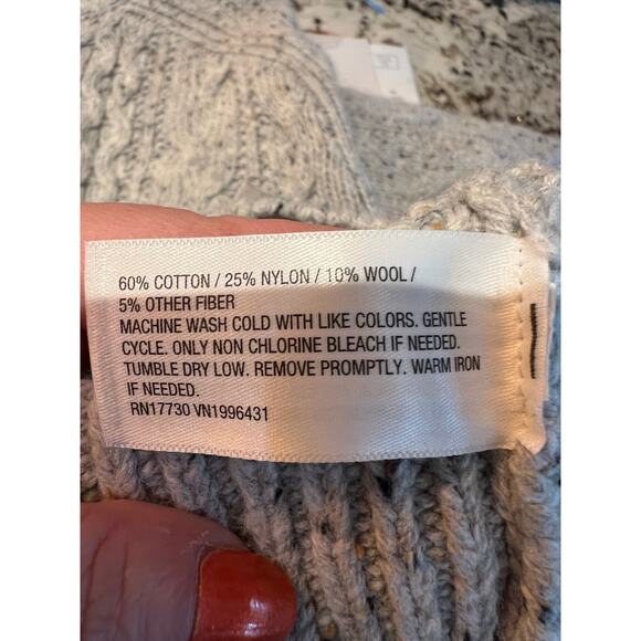 Universal Thread Cable Sweater Women’s XL Gray Heathered Wool Blend Cozy Warm - Picture 8 of 10